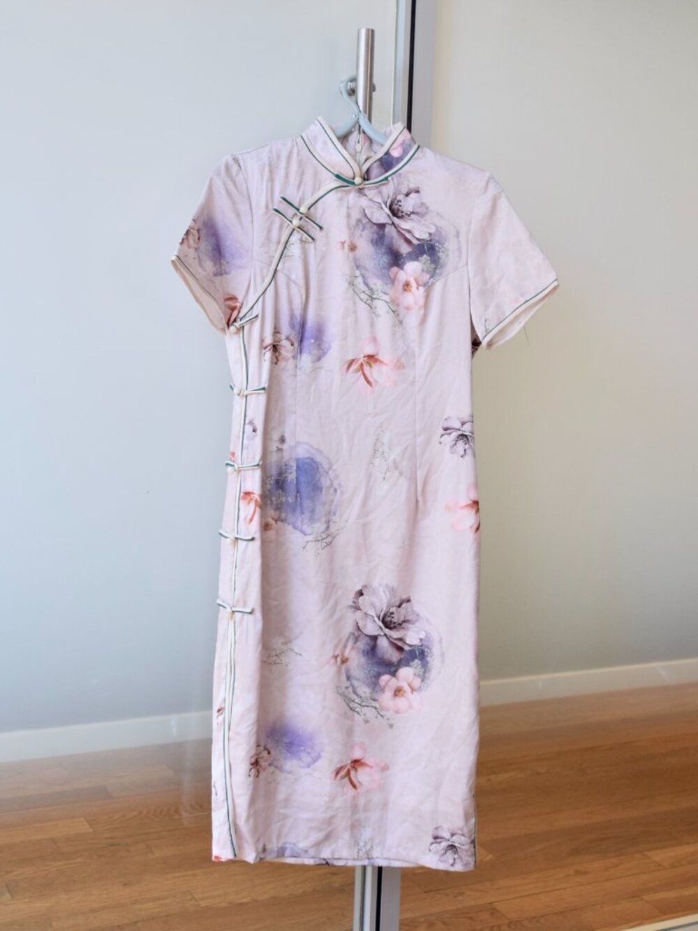 Pink Satin Flora Qipao - Chinese Traditional Cheongsam